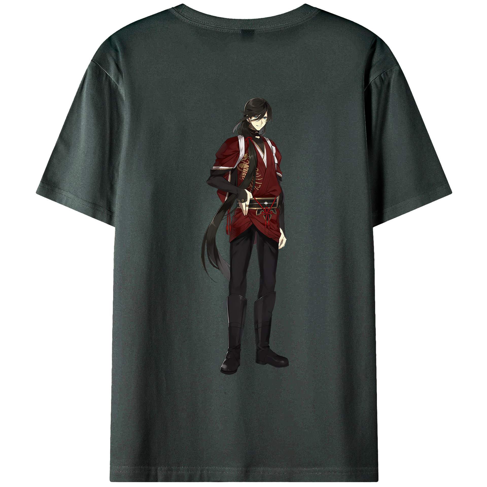 （画像用） 刀剣乱舞 Touken Ranbu 綿100％ メンズ半袖Tシャツ（バックプリント） 通気性